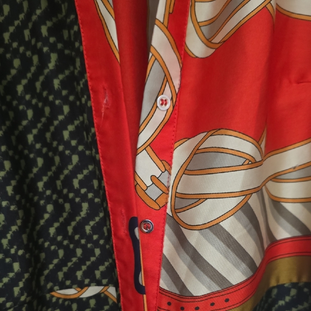 Zara Multicolor Geometric Button Up Dress - Picture 3 of 9